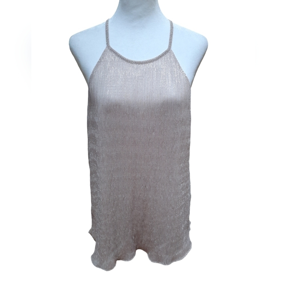 Maeve for Anthropologie Pink Lined Dressy Racerback Tank Top
